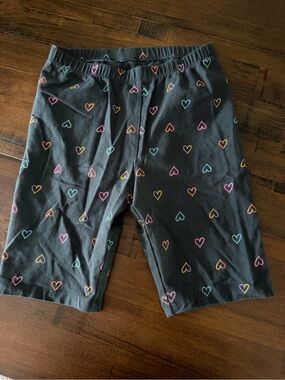 Cat & Jack Black Shorts with Small Neon Heart Accent